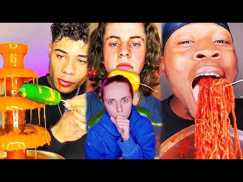Видео: 😱 ЧТО ЭТИ АМЕРИКАНЦЫ СЕБЕ ПОЗВОЛЯЮТ 🔥 самый острый ЧЕЛЛЕНДЖ в мукбанг и асмр