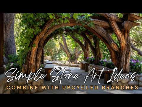 Видео: 🪨 Простые идеи для искусства из камня в сочетании с переработанными ветками добавят очарования и ...