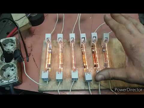 Видео: Супер экономичный комнатный обогреватель на галогенках.