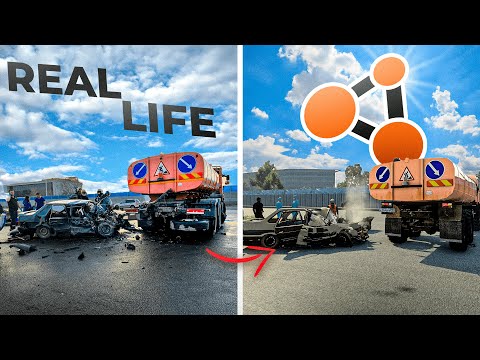 Видео: Аварии на реальных событиях в BeamNG.Drive #49