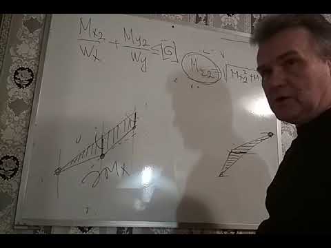 Видео: Косой изгиб. Пример.