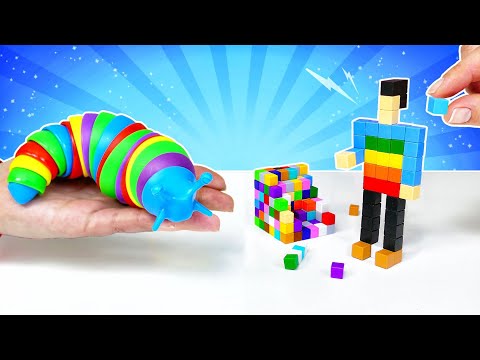 Видео: Антистресс СЛИЗЕНЬ из Tik Tok 😱 Магнитные Блоки МАЙНКРАФТ! 7 Новых Антистрессов из Китая