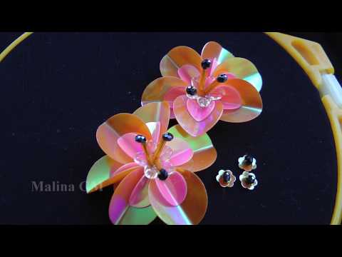 Видео: EMBROIDERY: SEQUIN FLOWER | ВЫШИВКА: ЦВЕТЫ ИЗ ПАЙЕТОК