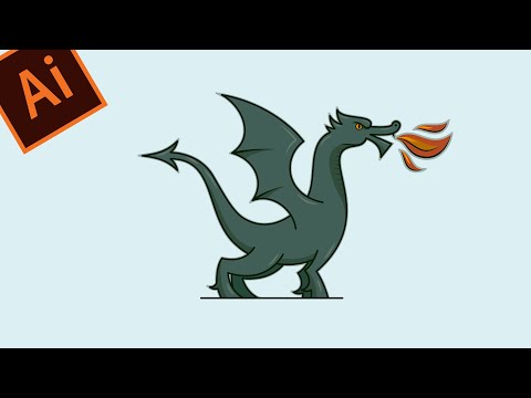 Видео: КАК НАРИСОВАТЬ КРУТОГО ДРАКОНА В ПРОГРАММЕ ADOBE ILLUSTRATOR. ВЕКТОРНАЯ ГРАФИКА ДЛЯ НАЧИНАЮЩИХ