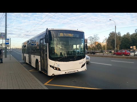 Видео: Автобус, маршрут №106 Volgabus-5270.05 б.6260 (10.10.2023) Санкт-Петербург