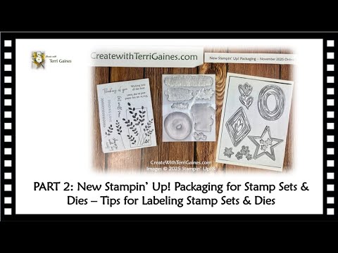 Видео: ЧАСТЬ 2: Новая упаковка для наборов штампов и штампов Stampin’ Up! — Советы по маркировке наборов...