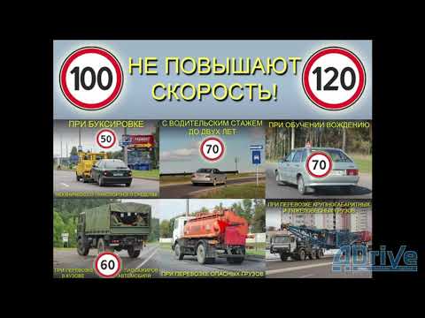 Видео: Лекция по ПДД РБ Глава 11. Скорость движения транспортных средств - Спринцин