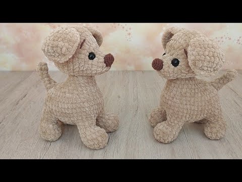 Видео: Собачка крючком || Часть 2 || Голова,уши, хвост ||Подробный, попетельный мастер-класс||