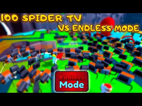 Видео: 100 SPIDER TV ПРОТИВ ENDLESS MODE В TOILET TOWER DEFENSE