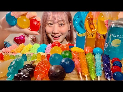 Видео: ASMR радужный десерт【русские субтитры】【Mukbang/ Eating Sounds】