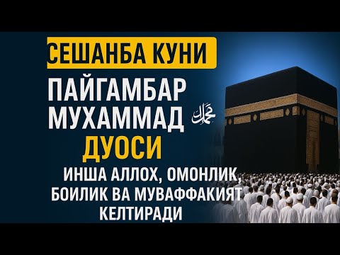 Видео: Сешанба куни Пайғамбар Муҳаммад ﷺ дуоси, инша Аллоҳ, омонлик, бойлик ва муваффақият келтиради