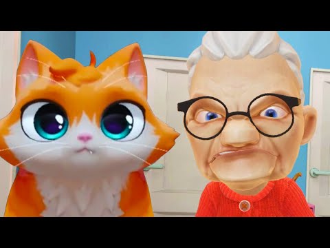 Видео: Кот и Бабка I Am Cat для Android #2 Котик готовит еду. Кид прошел игру до конца на пурумчата