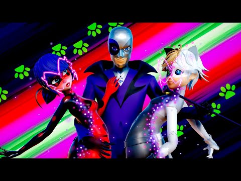 Видео: Леди Баг и Супер-Кот | Shadow Moth x Ladybug x Cat Noir TRIO TRANSFORMATION (+ akumatized)
