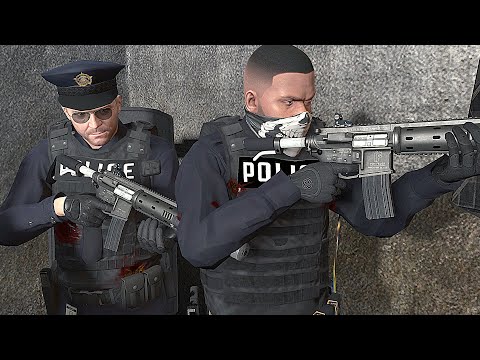 Видео: GTA 5 - ПЛОХОЙ КОП👮Майкл и Франклин грабят ФРБ вместе с полицией! (Эпическая перестрелка между по...