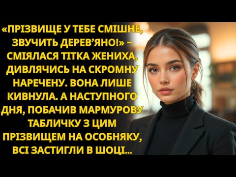 Видео: Родня жениха висміяла моє «просте прізвище»  Але коли вони побачили його на фасаді маєтку — поблідні