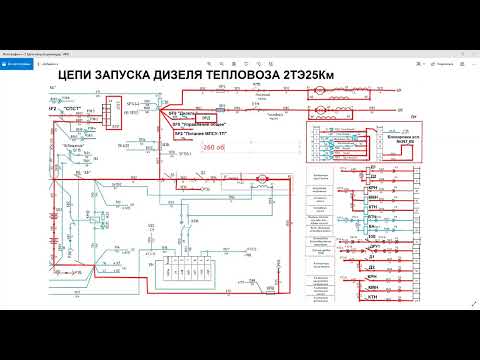 Видео: Схема цепи запуска дизеля тепловоза