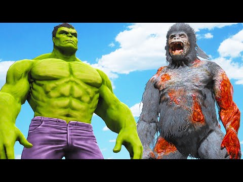 Видео: ХАЛК против ЗОМБИ ГОРИЛЛЫ - Эпическая битва