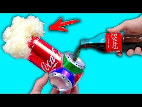 Видео: Експеримент: как да направим захарен памук от Coca Cola, Fanta и Sprite кенчета