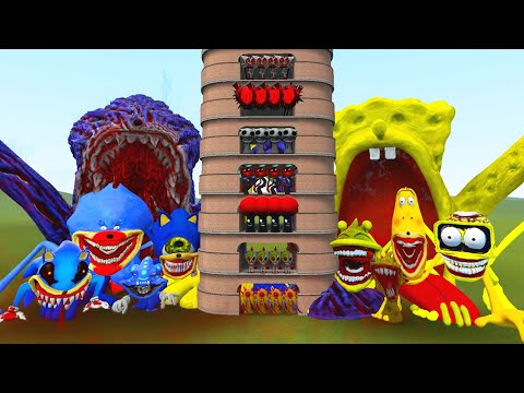Видео: TALLGRASS LITTLE TO BIG ALL SPRUNKI SONIC EXE VS ALL SIMON SPRUNKI FAMILY ФАЗА 1 - 10 в Gmod !!
