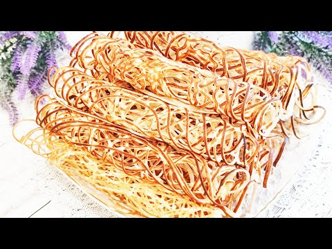 Видео: Сладкие и хрустящие блины-паутинки |десерты за 10 минут.Уличная еда по бабушкиному рецепту.МАСЛЕНИЦА
