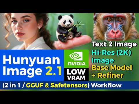 Видео: Hunyuan Image 2.1 Native 2K Text-to-Image + Refiner | Полный рабочий процесс ComfyUI #AIArt #Comf...