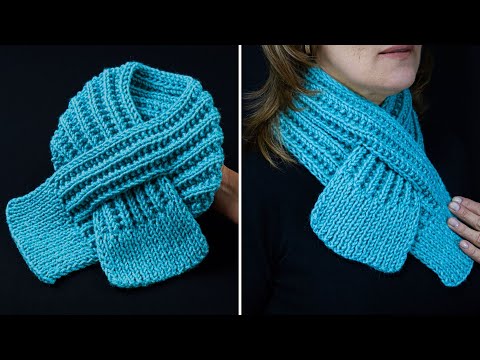 Видео: Вяжется снуд-шарф спицами легко и просто – для начинающих!