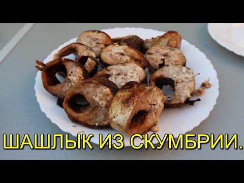 Видео: ШАШЛЫК ИЗ СКУМБРИИ на мангале. MACKERER SHASHLIK on the grill.