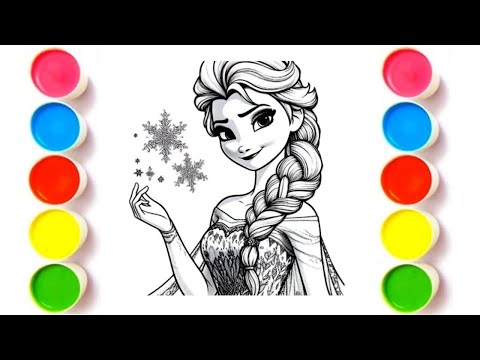 Видео: Как нарисовать Эльзу из Холодного сердца | Раскраски Холодное сердце | Пошаговое рисование принце...
