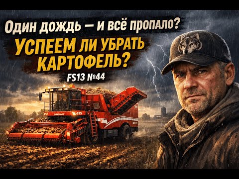 Видео: Дождь на подходе… Успеем ли убрать картофель? | FS13 | Дневник фермера №44