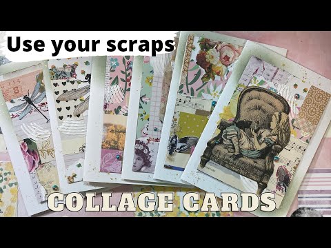 Видео: Коллажные открытки из обрезков/ #joiegluebook No.3