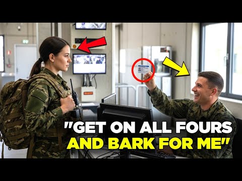 Видео: Охрана базы отказалась проверить её документы в течение нескольких минут, и на помощь ей ​​прибыл...