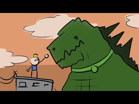 Видео: Домашняя годзилла (Анимация)