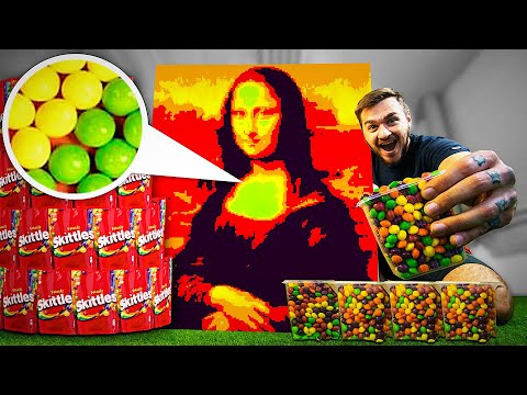 Видео: СДЕЛАЛИ КАРТИНУ ИЗ СКИТЛС!