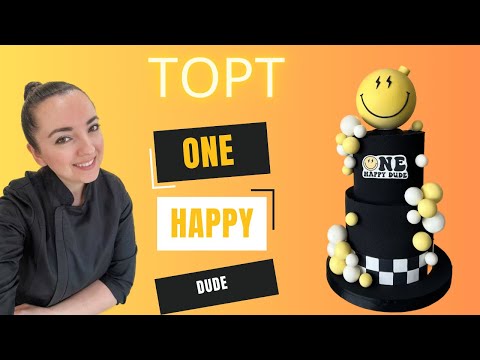 Видео: ТОРТ в стиле ONE HAPPY DUDE 💛🖤🙂🖤💛