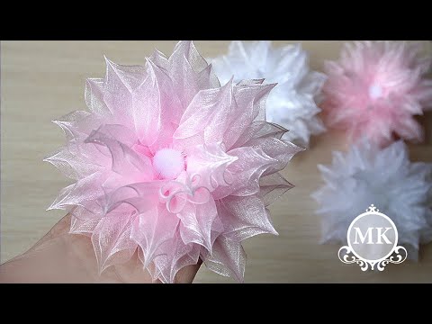 Видео: Пышные резинки для волос из органзы. Канзаши. / МК. DIY. Kanzashi. Scrunchy.