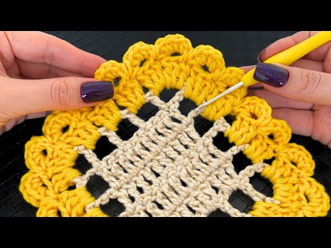 Видео: КВАДРАТ С КРАСИВЫМ КЛЮВОМ ВЯЗАНИЕ КРЮЧКОМ