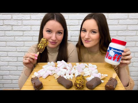 Видео: МУКБАНГ МОРОЖЕНОЕ МАГНАТ Marshmallow MUKBANG ICE CREAM ответы на вопросы fluff паста маршмеллоу