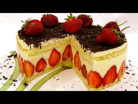 Видео: Торт "Фрезье"(Fraisier). Клубничный торт.Пошаговый рецепт.