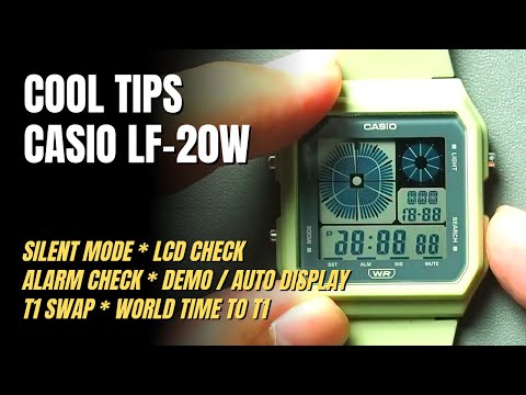 Видео: Полезные советы для Casio LF-20W / LF20W (отключение звука/бесшумный режим, проверка ЖК-дисплея, ...