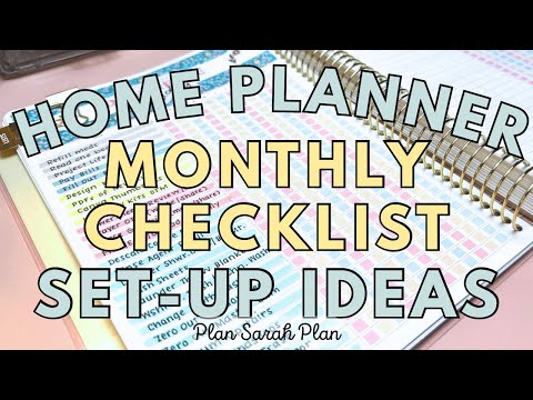 Видео: Что мне написать на странице ежемесячного контрольного списка? | Настройка домашнего планировщика...