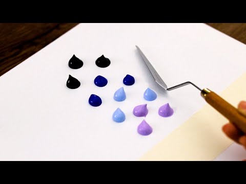 Видео: Фантастическая звездная ночь ✨ Расслабляющая картина акрилом #367
