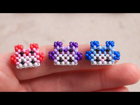 Видео: Котик из бисера в шапочке Аксолотля: пошаговый мастер-класс