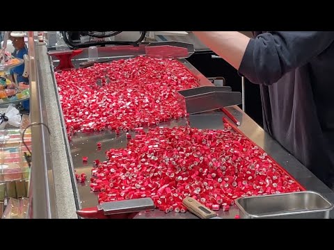 Видео: [Кинтаро Амэ] Производство ярко-красных вишневых леденцов в пабе-буре