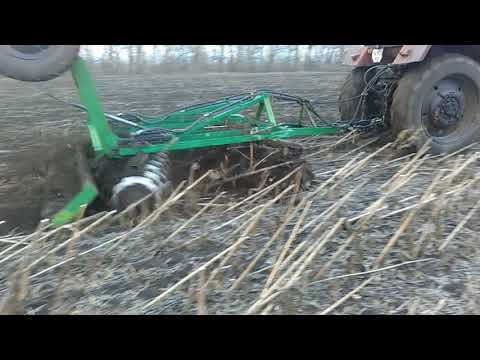 Видео: Работа дисковой бороны BOMET после доработки конструкции