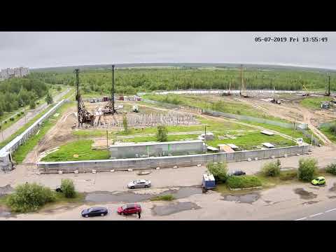 Видео: Строительство ЖК «Олимп» Северодвинск. Timelapse 1,5 года за 4 минуты