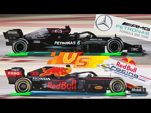 Видео: Ферстаппен против Хэмилтона 2021: Red Bull RB16B или Mercedes W12!