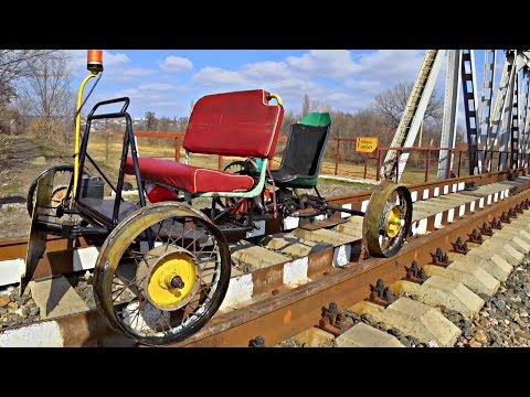 Видео: ✅Забацал Рельсоход из Бензопилы 🚃 Самодельная мотодрезина