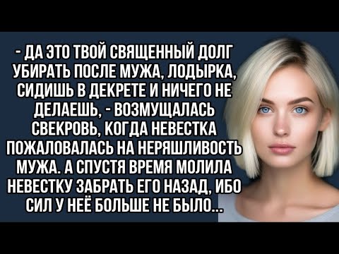Видео: Да это твой священный долг убирать после мужа, лодырка, сидишь в декрете и ничего не делаешь