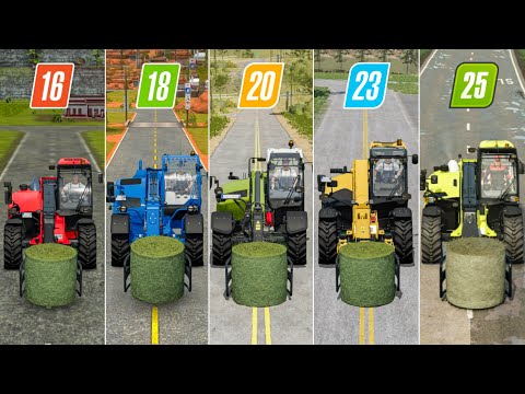 Видео: Fs16 против Fs18 против Fs20 против Fs23 против Fs25 | Изготовление тюков и кормление животных | ...