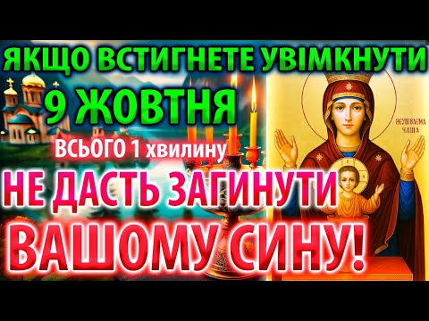 Видео: ВСТИГНИ 9 жовтня НЕ ДАСТЬ ЗАГИНУТИ ВАШОМУ СИНУ Мамина Молитва за сина Богородиці Невипивана Чаша